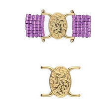 Load image into Gallery viewer, Delica 11/0 Connector 'Vouves' 24K Gold Plated Qty: 1