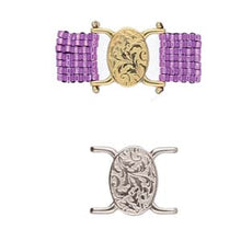 Load image into Gallery viewer, Delica 11/0 Connector 'Vouves' Antique Silver Plated Qty: 1