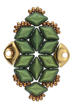 Load image into Gallery viewer, GemDuo Side Bead 'Tripiti' 24K Gold Plated Qty: 1