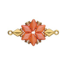 Load image into Gallery viewer, GemDuo Bead Ending 'Sykia' 24K Gold Plated Qty: 1