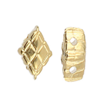 Load image into Gallery viewer, GemDuo Bead Substitute 'Plaka' 24K Gold Plated Qty: 1