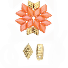 Load image into Gallery viewer, GemDuo Bead Substitute 'Plaka' 24K Gold Plated Qty: 1