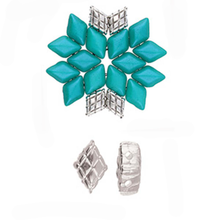 Load image into Gallery viewer, GemDuo Bead Substitute 'Plaka' Antique Silver Plated Qty: 1