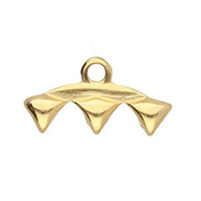 Load image into Gallery viewer, GemDuo Bead Ending 'Vani III' 24K Gold Plated Qty: 1