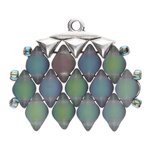 Load image into Gallery viewer, GemDuo Bead Ending &#39;Vani III&#39; Antique Silver Plated Qty: 1
