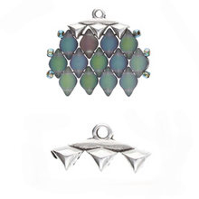 Load image into Gallery viewer, GemDuo Bead Ending 'Vani III' Antique Silver Plated Qty: 1