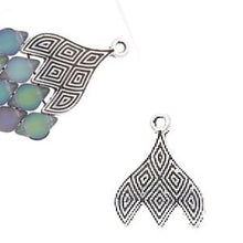 Load image into Gallery viewer, GemDuo Bead Ending 'Tourlos III' Antique Silver Plated Qty: 1