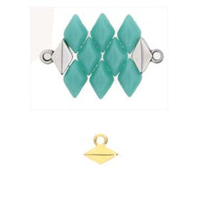 Load image into Gallery viewer, GemDuo Bead Ending 'Komia' 24K Gold Plated Qty: 1