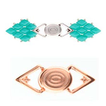 Load image into Gallery viewer, GemDuo Magnetic Clasp 'Gyalos' Rose Gold Plated Qty: 1
