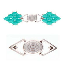 Load image into Gallery viewer, GemDuo Magnetic Clasp 'Gyalos' Antique Silver Plated Qty: 1
