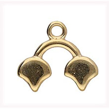 Load image into Gallery viewer, Ginko Bead Ending 'Kastro II' 24k Gold Plated Qty: 1