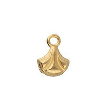Load image into Gallery viewer, Ginko Bead Ending 'Padanassa' 24K Gold Plated Qty: 1