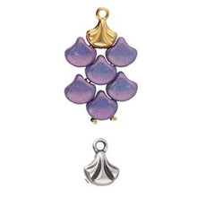 Load image into Gallery viewer, Ginko Bead Ending 'Padanassa' Antique Silver Plated Qty: 1