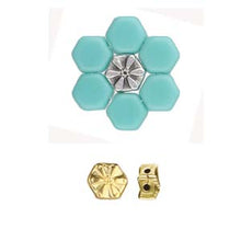 Load image into Gallery viewer, Honeycomb Bead Substitute 'Stelida' 24K Gold Plated Qty: 1