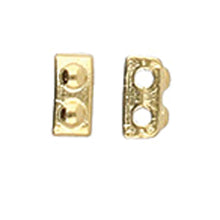 Load image into Gallery viewer, Half Tila Bead Substitute 'Ornos' 24K Gold Plated Qty: 1