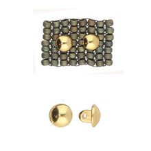 Load image into Gallery viewer, 8/0 Bead Substitute 'Kymo' 24K Gold Plated Qty: 1