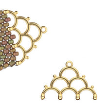 Load image into Gallery viewer, 8/0 Bead Ending 'Lakos IV' 24K Gold Plated Qty: 1