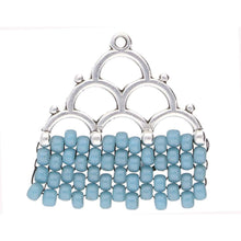 Load image into Gallery viewer, 8/0 Bead Ending 'Lakos IV' Antique Silver Plated Qty: 1