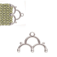 Load image into Gallery viewer, 8/0 Bead Ending 'Lakos III' Antique Silver Plated Qty: 1