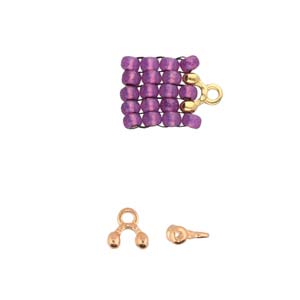 8/0 Bead Ending 'Alona ii' Rose Gold Plated Qty: 1