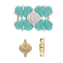 Load image into Gallery viewer, Paisley Duo Connector 'Liotrivi' 24K Gold Plated Qty: 1