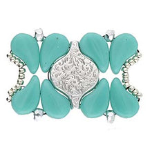 Load image into Gallery viewer, Paisley Duo Connector 'Liotrivi' Antique Silver Plated Qty: 1