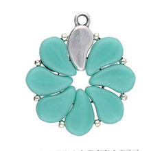 Load image into Gallery viewer, Paisley Duo Bead Ending 'Mamaku' Antique Silver Plated Qty: 1