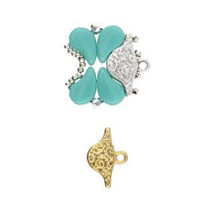 Load image into Gallery viewer, Paisley Duo Bead Ending 'Aosa' 24k Gold Plated Qty: 1