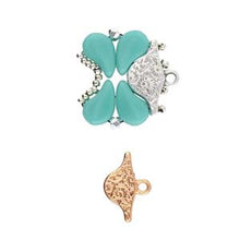 Load image into Gallery viewer, Paisley Duo Bead Ending 'Aosa' Rose Gold Plated Qty: 1