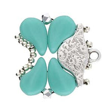 Load image into Gallery viewer, Paisley Duo Bead Ending 'Aosa' Rose Gold Plated Qty: 1