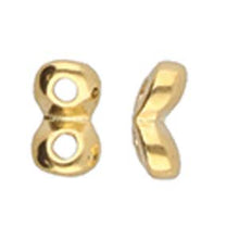 Load image into Gallery viewer, Superduo Side Bead 'Kaparia' 24K Gold Plated Qty: 1