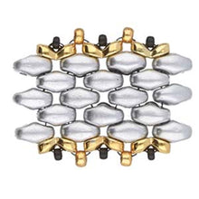 Load image into Gallery viewer, Superduo Side Bead 'Kaparia' 24K Gold Plated Qty: 1