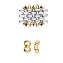 Load image into Gallery viewer, Superduo Side Bead 'Kaparia' 24K Gold Plated Qty: 1