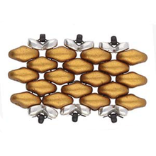 Load image into Gallery viewer, Superduo Side Bead 'Kaparia' Antique Silver Plated Qty: 1