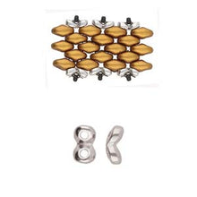 Load image into Gallery viewer, Superduo Side Bead 'Kaparia' Antique Silver Plated Qty: 1