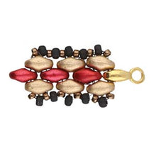 Load image into Gallery viewer, Superduo Bead Ending 'Vourkoti' 24K Gold Plated Qty: 1