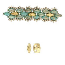Load image into Gallery viewer, Superduo Bead Substitute 'Varidi' 24K Gold Plated Qty: 1