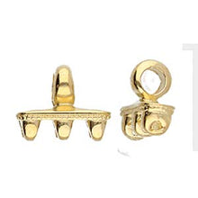 Load image into Gallery viewer, Superduo Hook & Eye Clasp 'Mesaria iii' 24K Gold Plated Qty: 1