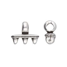 Load image into Gallery viewer, Superduo Hook & Eye Clasp 'Mesaria iii' Antique Silver Plated Qty: 1