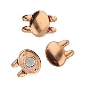 Superduo Magnetic Clasp 'Kypri' Rose Gold Plated Qty: 1