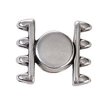 Load image into Gallery viewer, Superduo Magnetic Clasp 'Ateni IV' Antique Silver Plated Qty: 1