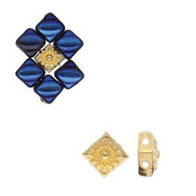 Load image into Gallery viewer, Silky Bead Substitute 'Koumelas' 24K Gold Plated Qty: 1