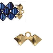 Load image into Gallery viewer, Silky Bead Ending 'Kionia II' 24K Gold Plated Qty: 1