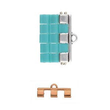 Load image into Gallery viewer, Tila Bead Ending 'Piperi III' Rose Gold Plated Qty: 1