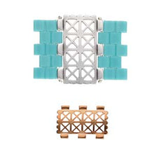 Load image into Gallery viewer, Tila Connector 'Faragas' Rose Gold Plated Qty: 1