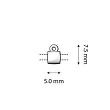 Load image into Gallery viewer, Tila Bead Ending 'Piperi' Rose Gold Plated Qty: 1