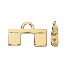 Load image into Gallery viewer, Tila Bead Ending 'Piperi II' 24K Gold Plated Qty: 1