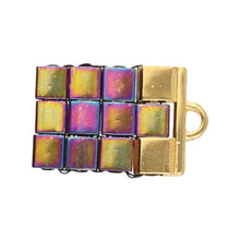 Load image into Gallery viewer, Tila Bead Ending 'Piperi II' 24K Gold Plated Qty: 1