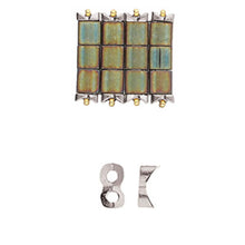 Load image into Gallery viewer, Tila Side Bead 'Tourkou' Antique Silver Plated Qty: 1