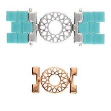 Load image into Gallery viewer, Tila Connector 'Detis' Rose Gold Plated Qty: 1
